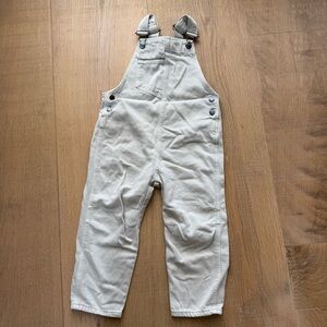 Zara Kids Tan Wash Denim Overalls